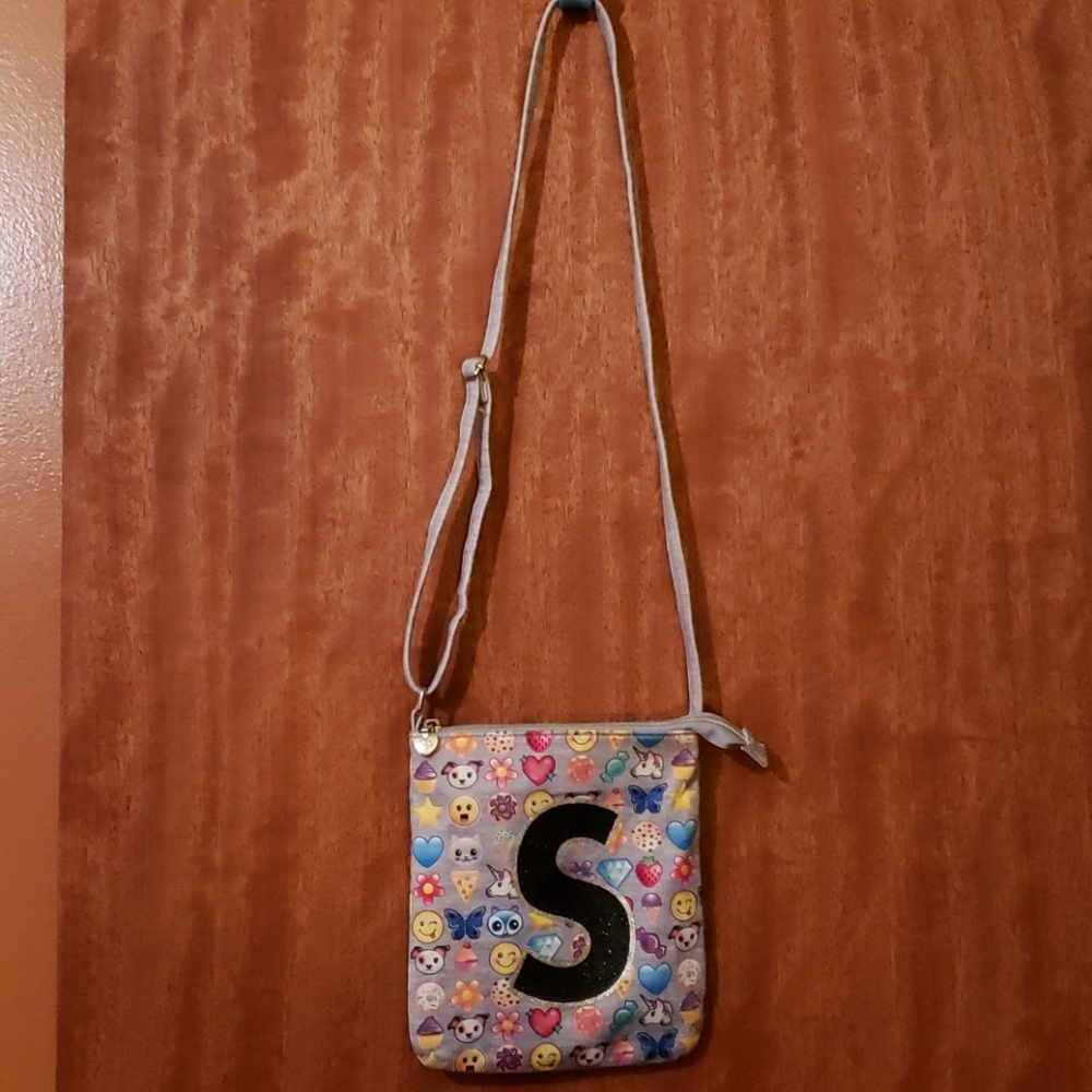 Justice Sparkly S monogram Crossbody